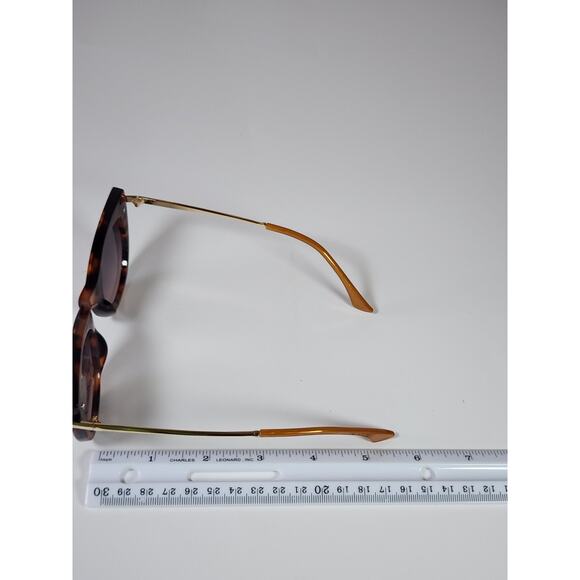 FGX Foster Grant Full Cat Eye Brown Tortoise Shell & Gold Sunglasses 52068FGX201 - Picture 11 of 11